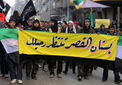 الثورة السورية فى بداياتها السلمية